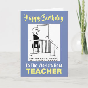 Ord bästa Teacher - Grattis på födelsedagen Kort