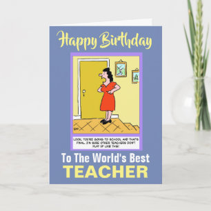 Ord bästa Teacher - Grattis på födelsedagen Kort