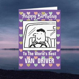 Ord bästa Van Driver - Grattis på födelsedagen Kort