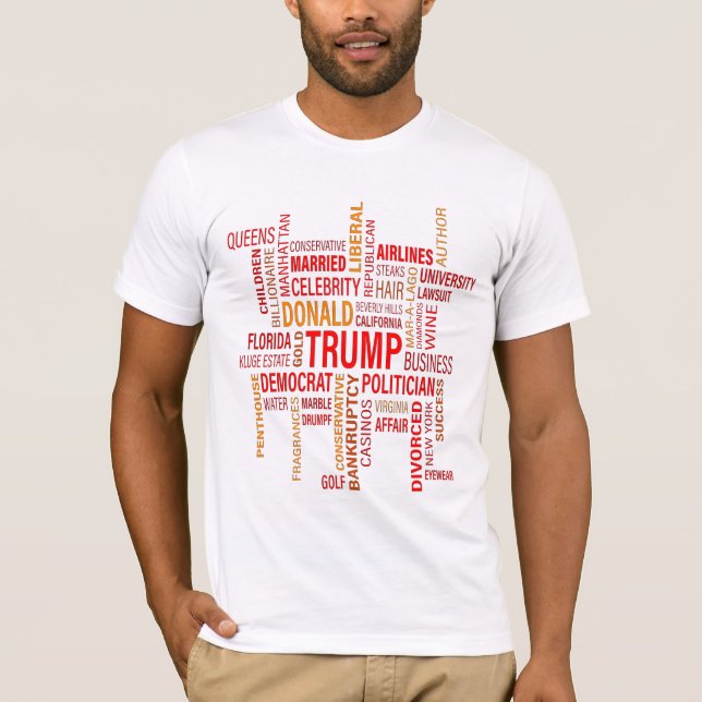 Ord Beskriver Trump Manar Bella Canvas T-Shirt (Framsida)