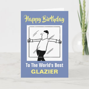 Ord Best Glazier Grattis på födelsedagen Kort