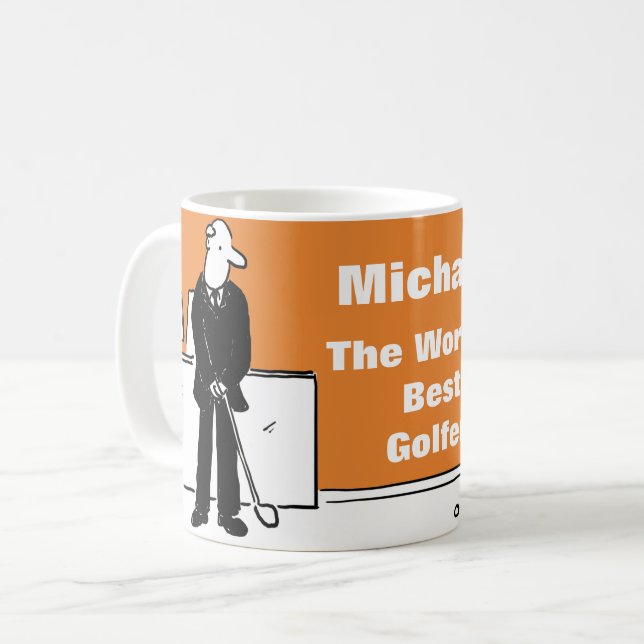 Ord Best Golfer Kaffemugg (Framsida vänster)