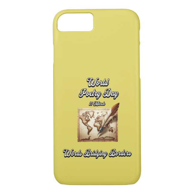 Ord Bridging Gräns. Världspoetridagen Case-Mate iPhone Skal (Baksida)