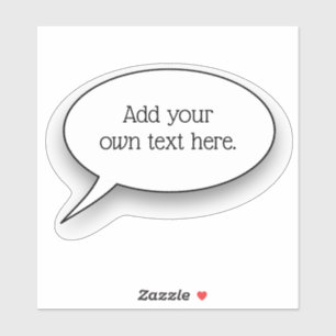 Ord bubbla med egen text klistermärken