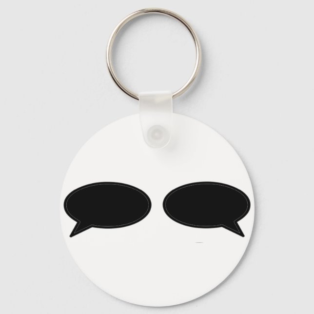 Ord Bubble Lämnat Höger Black MUSEUM Zazzle Gif Nyckelring (Framsida)
