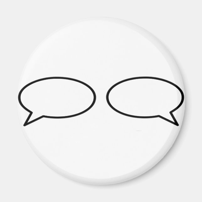Ord Bubble Lämnat Höger genom MUSEUM Zazzle Gif Magnet (Framsidan)