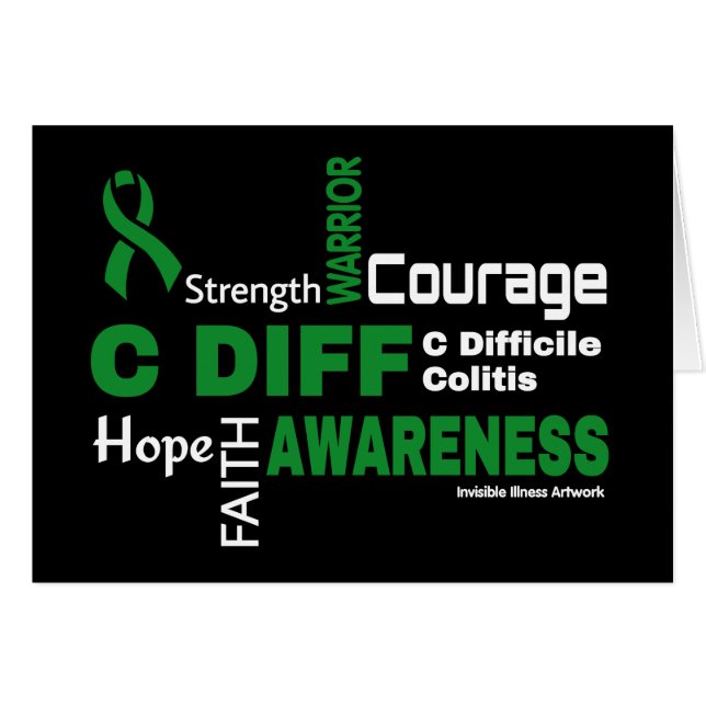 Ord...C Diff Hälsningskort (Framsidan Horizontal)
