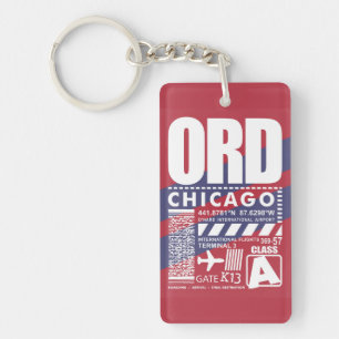 ORD Chicago Airport Nyckelring