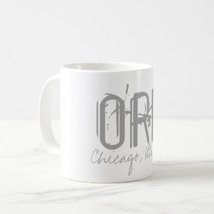 ORD Chicago Airport Typography Kaffemugg