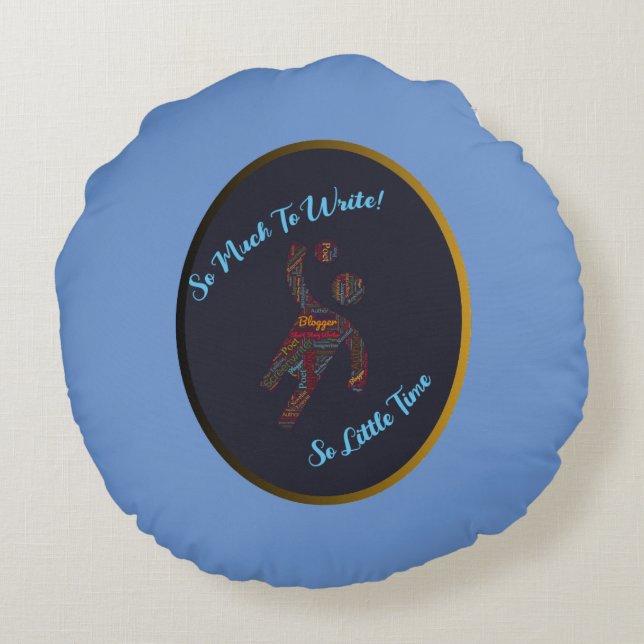 "Ord Choice Matters "Writer's Rund Kudde (Baksidan)