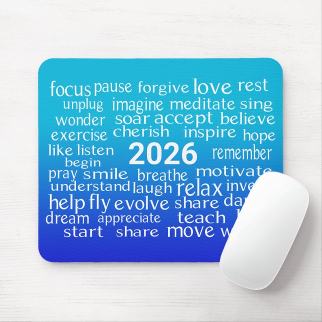 Ord Cloud 2026 on Blue Hues Musmatta (Med mus)
