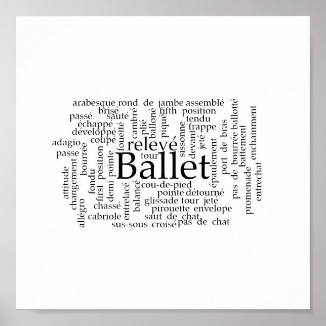Ord Cloud Ballet Poster (Framsidan)