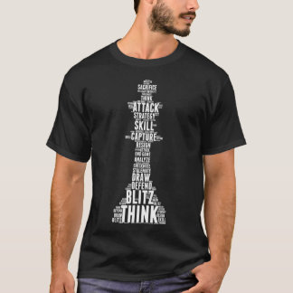 Ord Cloud Chess Kung chess älskare T Shirt