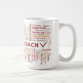 Ord Cloud Coach Skills Experttis - Red Orange Kaffemugg