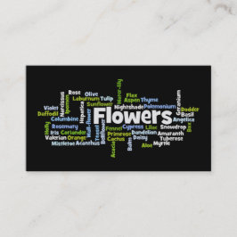 Ord Cloud Flowers Affärskort Visitkort