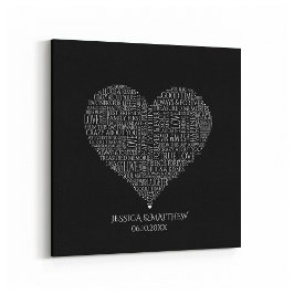 Ord Cloud for Bröllop och liberalerna Canvastryck