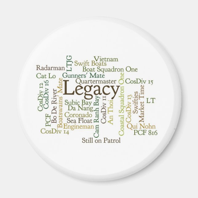 Ord Cloud Round Magnet (Framsidan)