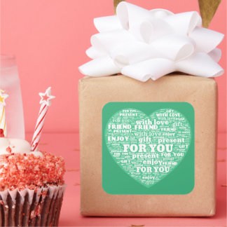 Ord Cloud Stickers Fyrkantigt Klistermärke