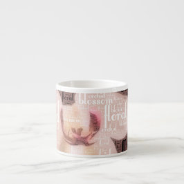 Ord Cloud Typography of Orchid, Blommigt, Blommar Espressomugg