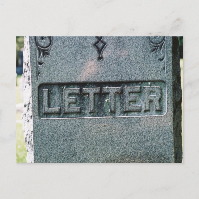 Ord död vykort (Framsida)