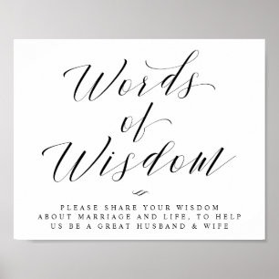 Ord Elegant Calligraphy Bröllop Poster