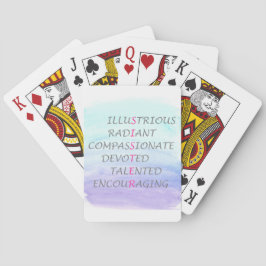 Ord för att beskriva syster casinokort