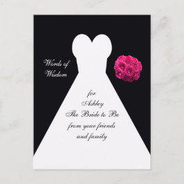 Ord för Bride Post Card - Möhippa Gown Rådkort