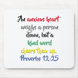 Ord för en giftig, färgstark bibelverse musmatta