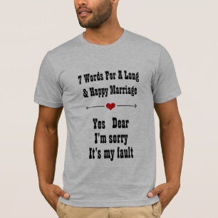 Ord för ett långt och lyckligt äktenskap t-shirt