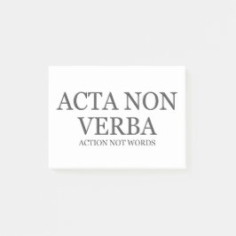 Ord för handling inte - mörk post-it block