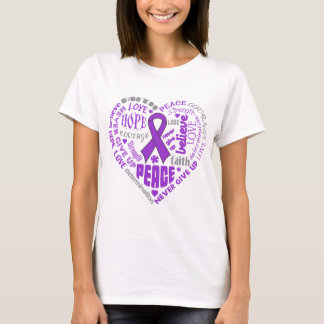 Ord för hjärta för Chiari Malformationmedvetenhet Tee Shirt