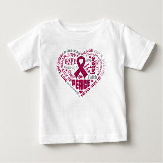Ord för hjärta för hjärnAneurysmmedvetenhet T-shirt
