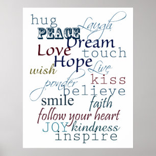 Ord för inspiration poster