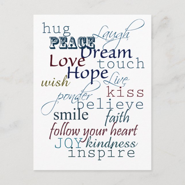 Ord för inspiration vykort (Framsida)