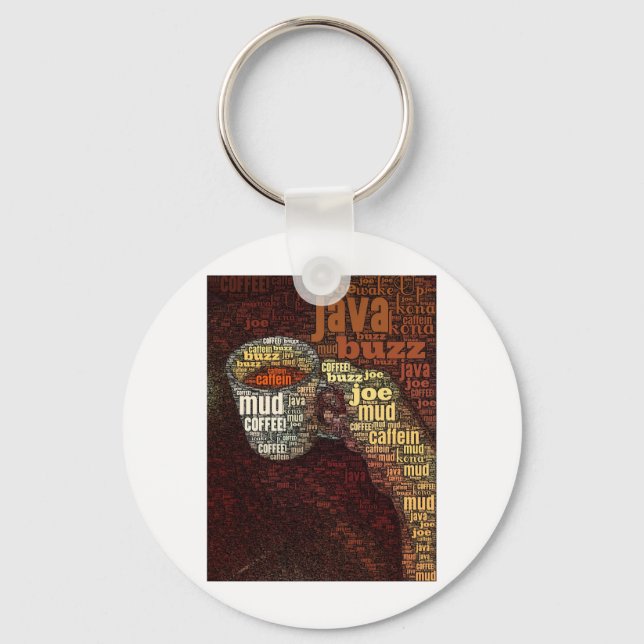 Ord för kaffe nyckelring (Framsida)