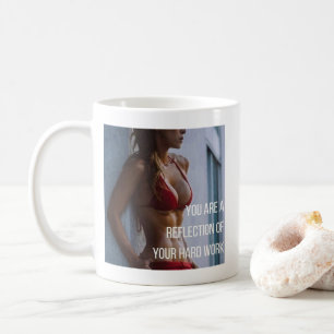 Ord för kvinnans Fitness - hårt arbete Kaffemugg