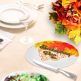 Ord för läder-typografisk Thanksgiving