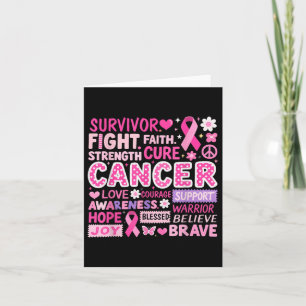 Ord för ökad medvetenhet om bröstcancer kort
