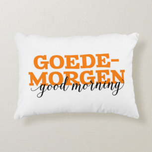 Ord för ordlista Goedemorgen för bra morgon Prydnadskudde