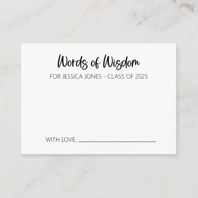 Ord för Student för expertrådgivningskort Rådkort (Framsida)