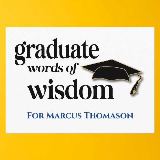 Ord för Studenten (Wisdom Advice Card) Visitkort (Skapare uppladdad)