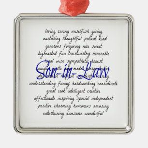 Ord för svärson julgransprydnad metall