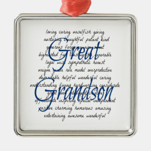 Ord för Underbar morson Julgransprydnad Metall