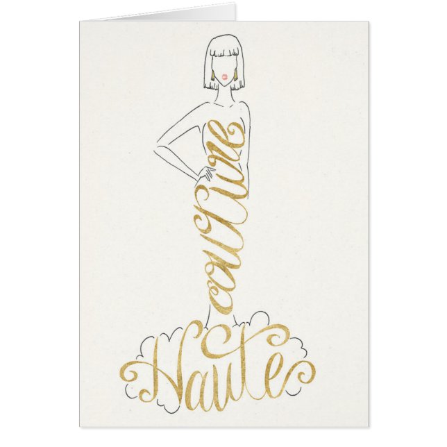 Ord för vildApple | snyggt - CoutureHaute klänning Hälsningskort (Framsidan)