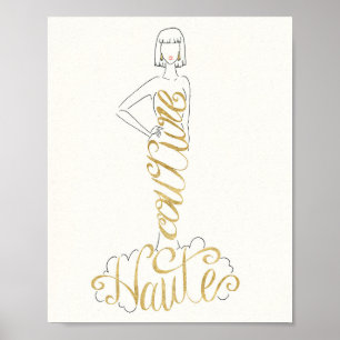 Ord för vildApple snyggt - CoutureHaute klänning Poster