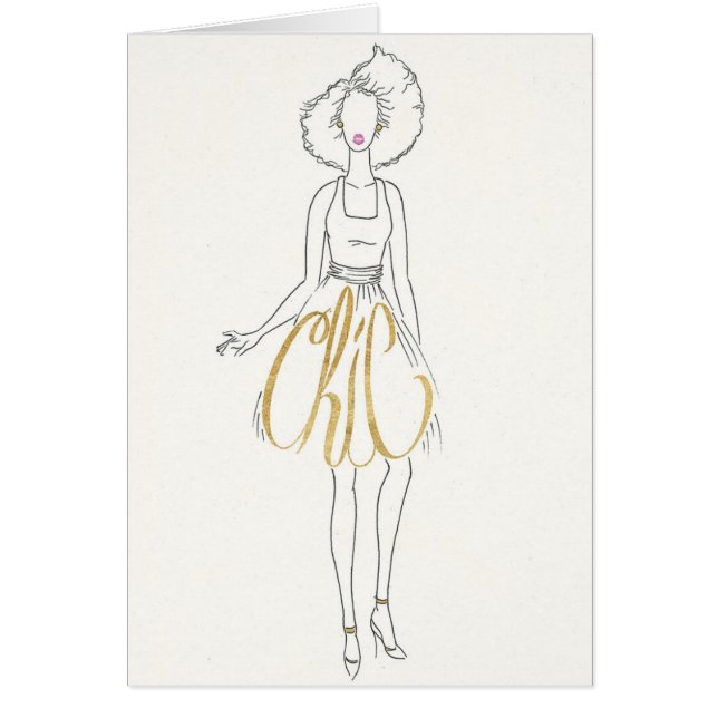 Ord för vildApple | stil - chic klänning Hälsningskort (Framsidan)