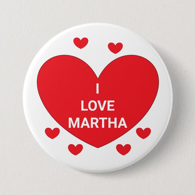 Ord från hjärtat: Rött & Vitt Knapp (Framsida)