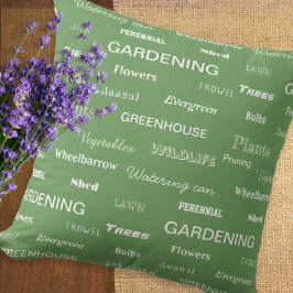 Ord Gardeners Grönt Garden Lovers Kudde