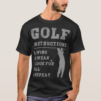 Ord Golfing Underbar Golf Instructions Gif T Shirt