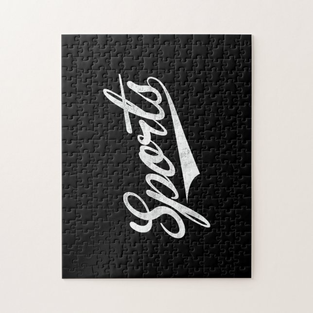 Ord har en rolig ironisk design som säger S Pussel (Vertikal)